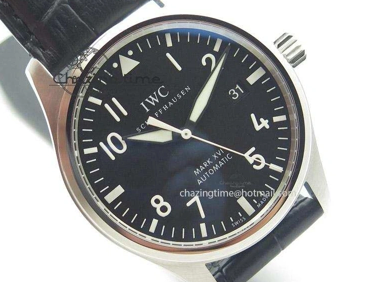 MIROTIME 0423 Mark XVI 1:1 Best Edition MK Maker SS Black Dial A2892 On Black Leather Strap Chic 7371